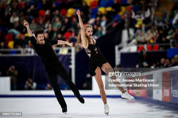 Alexandra Stepanova and Ivan Bukin of Russia compete in the Ice Dance Free Dance during day 2 of the ISU Grand Prix of Figure Skating, Rostelecom Cup...