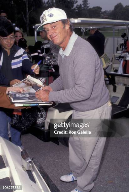 Jack Nicholson during 24th Annual Los Angeles Police-Celebrity Golf Tournament at Rancho Park Golf Course in Los Angeles, California, United States.