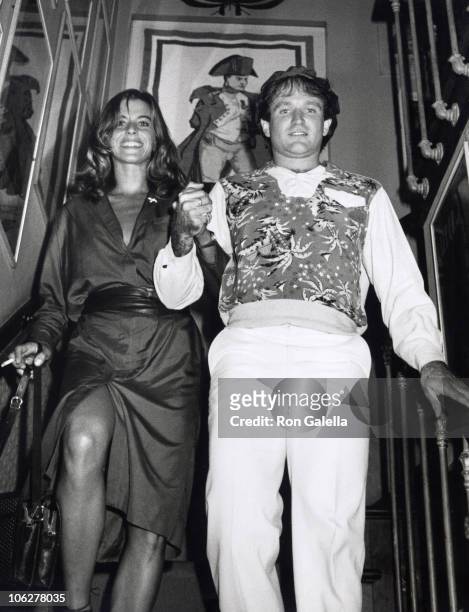 Robin Williams and Wife Valerie Williams during Opening Party of Peter Allen's "Up in One" at Bistro in Beverly Hills, California, United States.