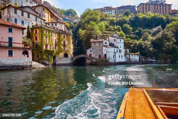 leaving cernobbio village - cernobbio stock pictures, royalty-free photos & images