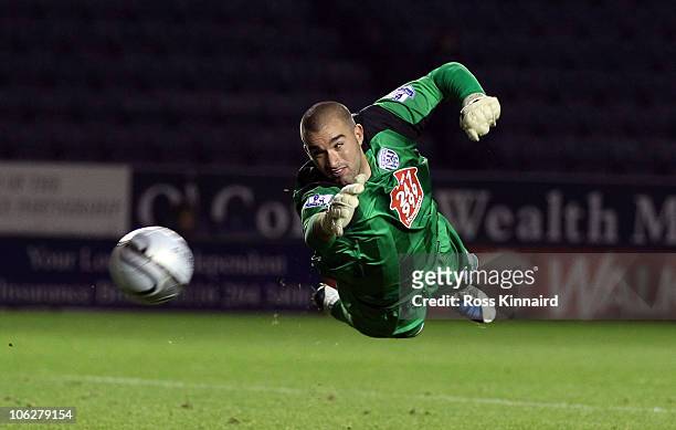 Boaz Myhill of West Brom during the forth round of the Carling Cup between Leicester City and West Bromwich Albion at the Walkers Stadium on October...