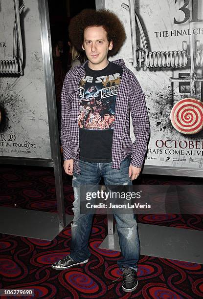 Actor Josh Sussman attends a screening of "SAW 3D" at Mann's 6 Theatre on October 27, 2010 in Hollywood, California.