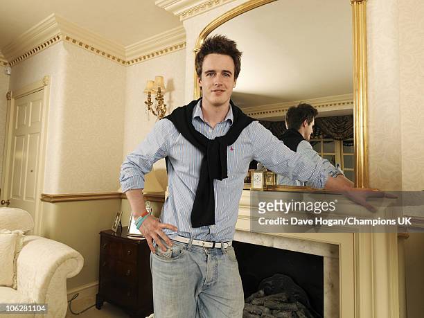 Actor Bill Roache's son James poses for a portrait shoot at the actor's home in Wilmslow on July 12, 2010.