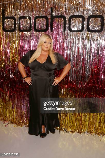 Gemma Collins attends the Boohoo at Curve Fashion Festival stand on November 17, 2018 in Liverpool, England.