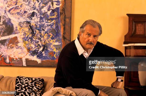 Mexican author Carlos Fuentes in London, 1994.