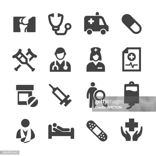 medical and healthcare icons - acme series - reflex hammer stock illustrations