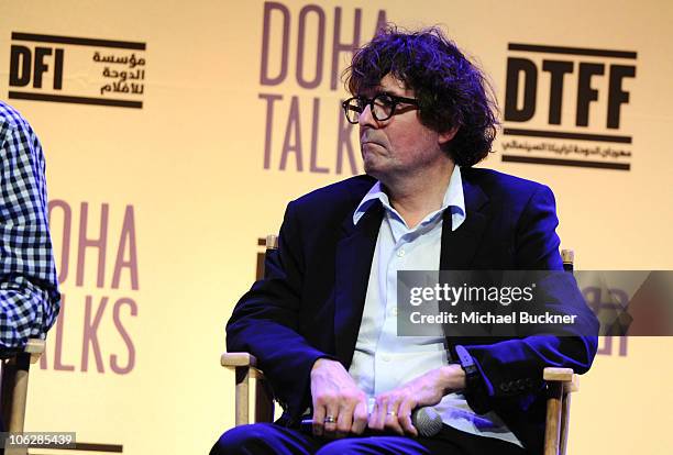 Casting director Billy Hopkins speaks at the Doha Talks: Emerging Actors, Emerging Stars during the 2010 Doha Tribeca Film Festival held at the...