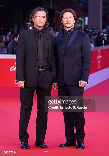 Manuele Malenotti and Michele Malenotti attend the Belstaff Hosts "Tron: Legacy" Premiere during the 5th International Rome Film Festival at...