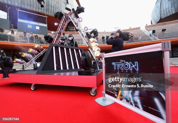 General view of atmosphere at the "Tron: Legacy" Premiere hosted by the Belstaff during the 5th International Rome Film Festival at Auditorium Parco...