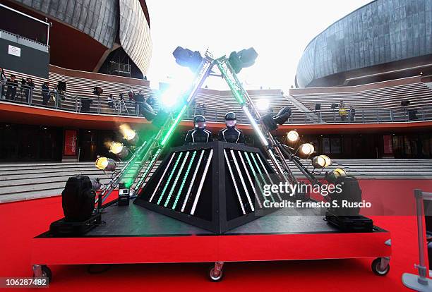 General view ofatmosphere at the "Tron: Legacy" premiere hosted by Belstaff during the 5th International Rome Film Festival at Auditorium Parco Della...