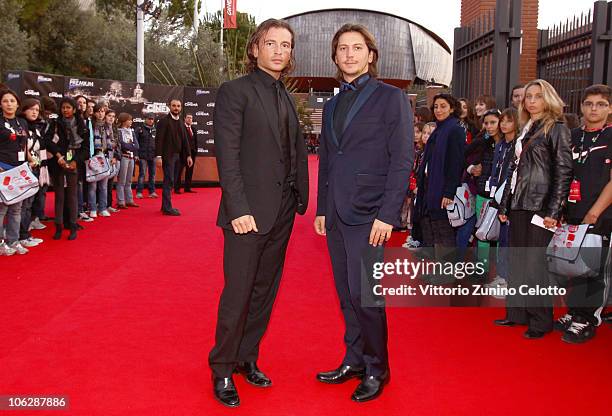 Manuele Malenotti and Michele Malenotti attend the "Tron: Legacy" Premiere hosted by Belstaff during the 5th International Rome Film Festival at...