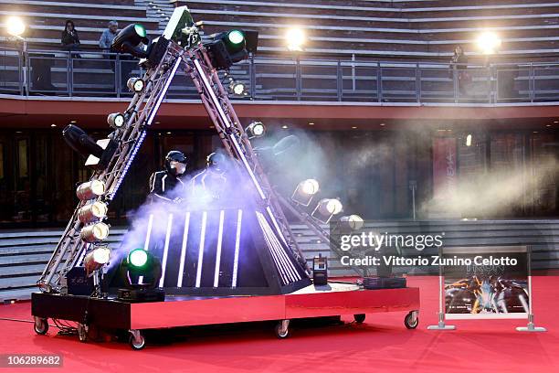 General view of atmosphere at the "Tron: Legacy" Premiere hosted by the Belstaff during the 5th International Rome Film Festival at Auditorium Parco...