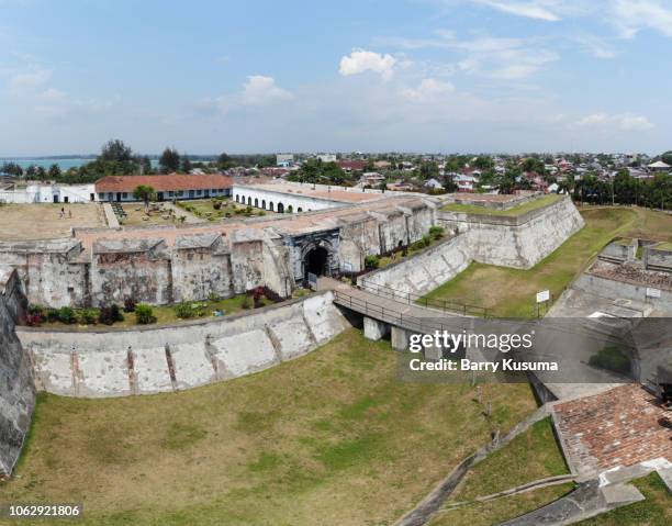 fort marlborough bengkulu. - fort marlborough stock pictures, royalty-free photos & images