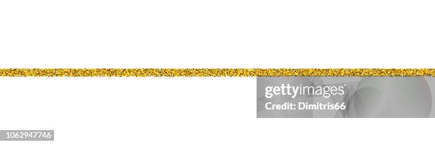 gold seamless glitter line for use as a design element - gold border stock illustrations