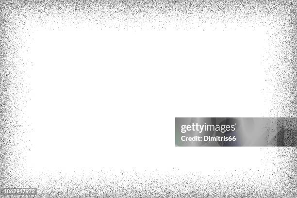 silber vektor glitzer rahmen - snow texture stock-grafiken, -clipart, -cartoons und -symbole