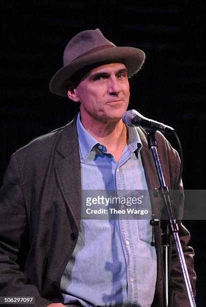 James Taylor during James Taylor Hosts The New York Times Emerging Artist Series at Joes Pub in New York City, New York, United States.