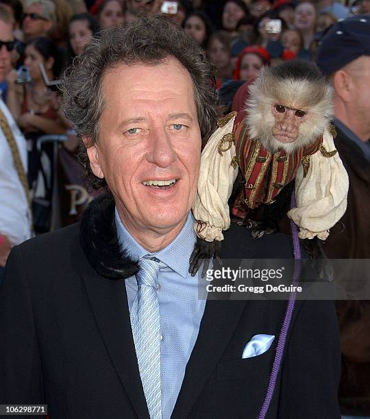 Geoffrey Rush during "Pirates of the Caribbean: At World's End" World Premiere - Arrivals at Disneyland in Anaheim, California, United States.