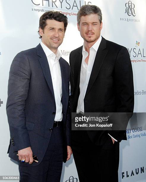 Patrick Dempsey and Eric Dane during Sixth Annual Chrysalis Butterfly Ball - Arrivals at Home of Susan Harris & Hayward Kaiser in Mandeville Canyon,...