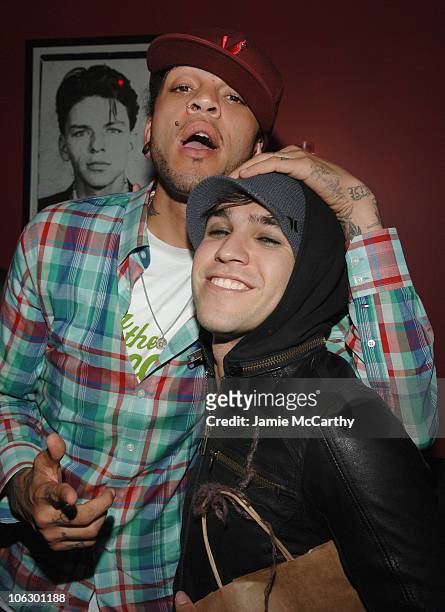 Travis McCoy of Gym Class Heroes and Pete Wentz of Fall Out Boy