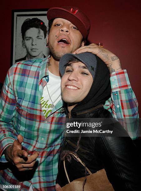 Travis McCoy of Gym Class Heroes and Pete Wentz of Fall Out Boy