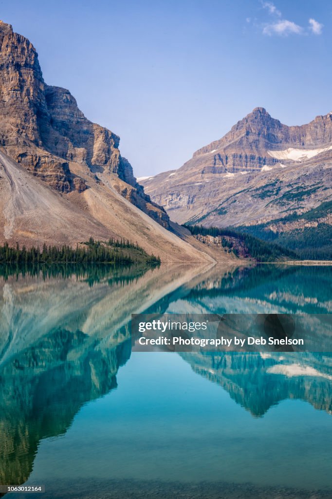 Graphic Reflections in Bow Lake,  Banff National Park, Canada