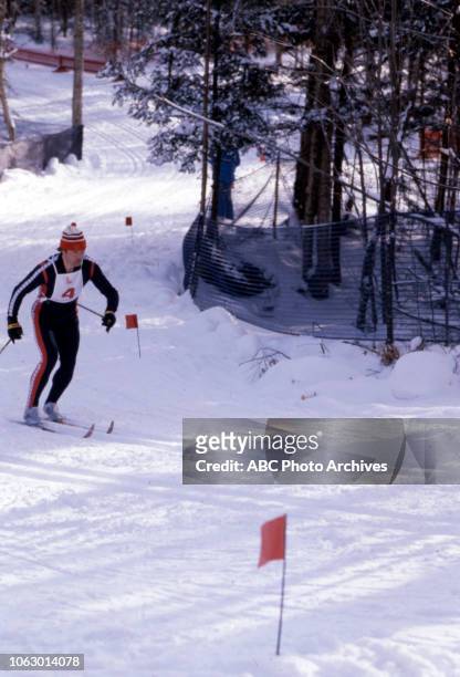 Lake Placid, NY Alfred Schindler competing in the Men's 15 kilometres cross-country skiing event at the 1980 Winter Olympics / XIII Olympic Winter...