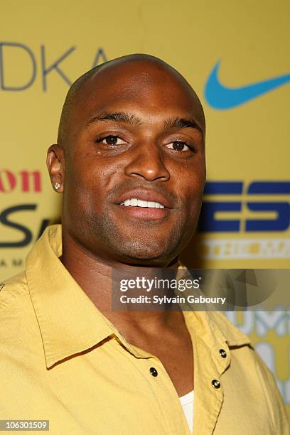 Amani Toomer during ESPN Magazine Summer Fun Party - Arrivals at Pier 59 at Chelsea Piers in New York City, New York, United States.