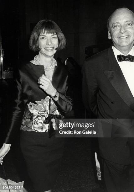Anna Wintour and David Schaffer during Opening of "Canaletto" Art Exhibit at Metropolitan Museum of Art in New York City, New York, United States.