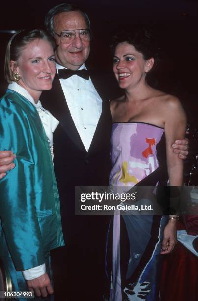 Lia Iacocca, Lee Iacocca and Peggy Johnson during "Me & My Girl" New York City Premiere Party at Marriott Marquis Hotel in New York City, New York,...