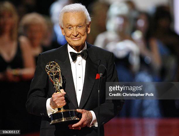 Bob Barker accepts Outstanding Game Show Host award for "The Price is Right"