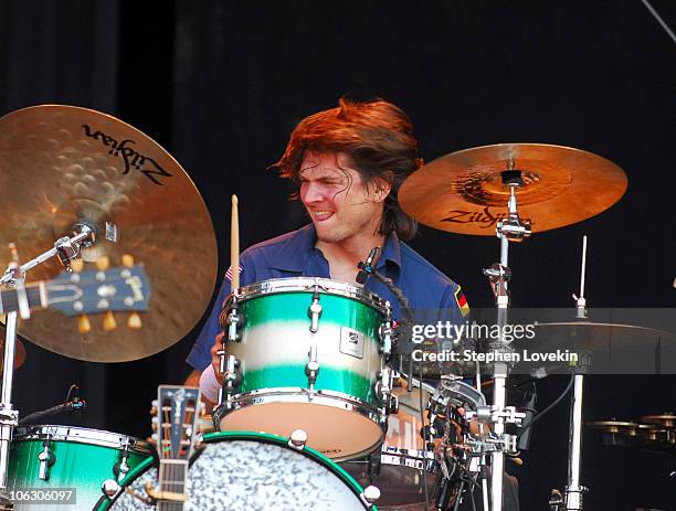 Glenn Kotche of Wilco during Bonnaroo 2007 - Day 3 - Wilco at What Stage in Manchester, Tennessee, United States.