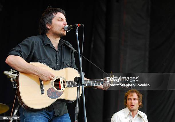 Jeff Tweedy of Wilco during Bonnaroo 2007 - Day 3 - Wilco at What Stage in Manchester, Tennessee, United States.
