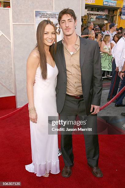 Moon Bloodgood and Eric Balfour during "Eight Below" Los Angeles Premiere - Arrivals at El Capitan in Hollywood, California, United States.