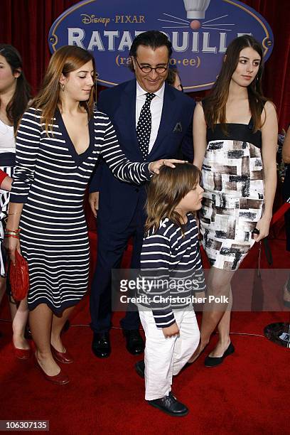 Andy Garcia and his family during "Ratatouille" Los Angeles Premiere - Red Carpet at Kodak Theatre in Hollywood, California, United States.