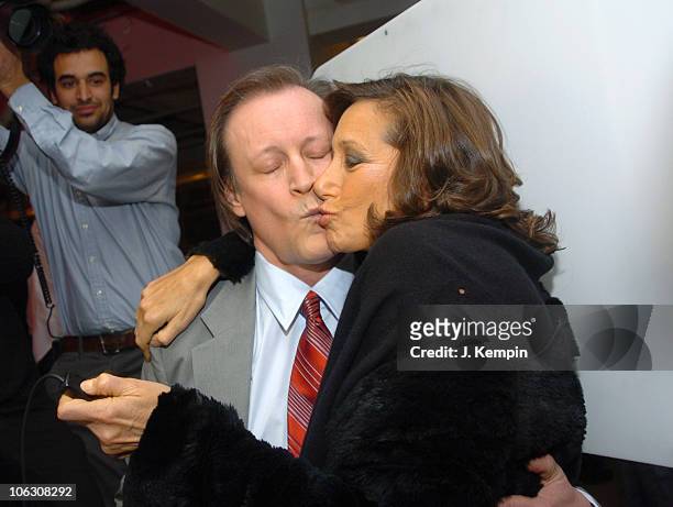 Patrick McMullan and Donna Karan during "Kiss Kiss" Book Launch with Donna Karan at DKNY Madison Avenue Store in New York City, New York, United...