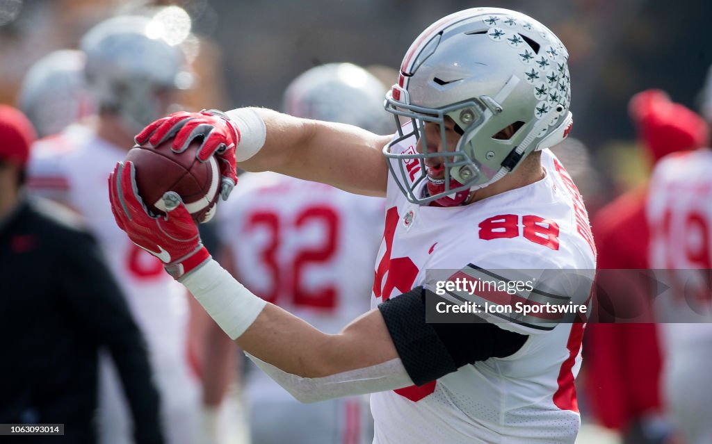 Jerry Rudzinski Ohio State Buckeyes tight end Jeremy Ruckert before a college... News ...
