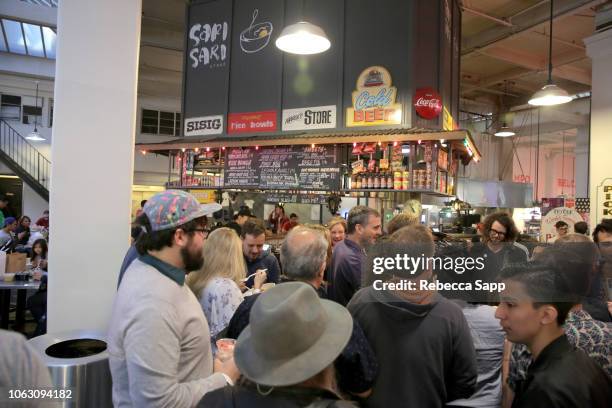 Guests attend 'Phil Rosenthal and Nancy Silverton Feed You' during Vulture Festival presented by AT&T at Grand Central Market on November 17, 2018 in...