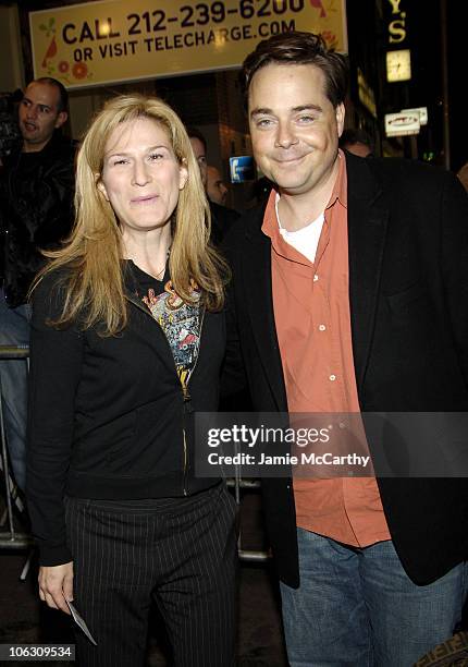 Ana Gasteyer and Charlie McKittrick during "Barefoot in the Park" Broadway Opening Night - Arrivals in New York City, New York, United States.