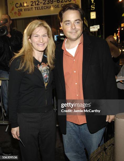 Ana Gasteyer and Charlie McKittrick during "Barefoot in the Park" Broadway Opening Night - Arrivals in New York City, New York, United States.