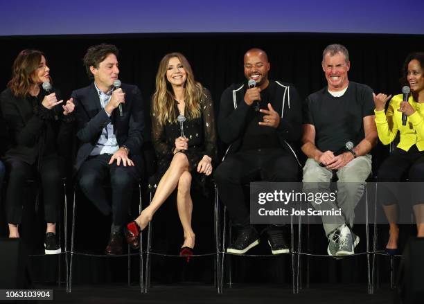 Christa Miller, Zach Braff, Sarah Chalke, Donald Faison, John C. McGinley, and Judy Reyes and attend 'Scrubs Reunion' during Vulture Festival...