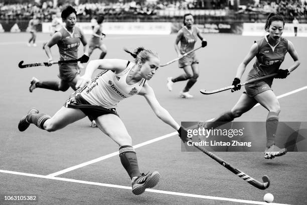 Sarah Jones of Great Britain in action during the FIH Champions Trophy match between Great Britain and China on November 17, 2018 in Changzhou, China.