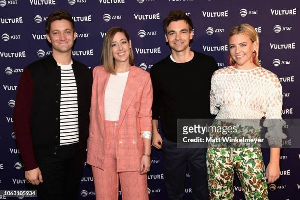 Chris Kelly, Sarah Schneider , Drew Tarver and Helene Yorke attend 'The Other Two with Fred Armisen' during the Vulture Festival presented by AT&T at...