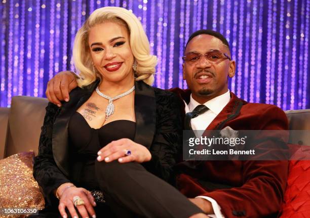 Faith Evans and her husband Stevie J attend the Post Show for the 2018 Soul Train Awards, presented by BET, at the Orleans Arena on November 17, 2018...
