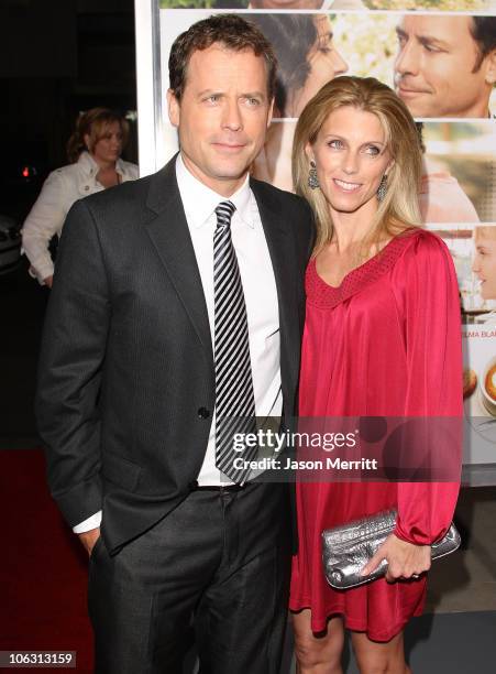 Actor Greg Kinnear and wife Helen Labdon arrives at the "Feast of Love" premiere at the Academy of Motion Pictures Art and Sciences on September 25,...