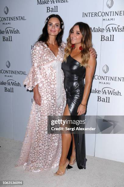 Gabrielle Anwar and Alisan Porter attend the 24th Annual InterContinental Miami Make-A-Wish® Ball at InterContinental Miami on November 03, 2018 in...