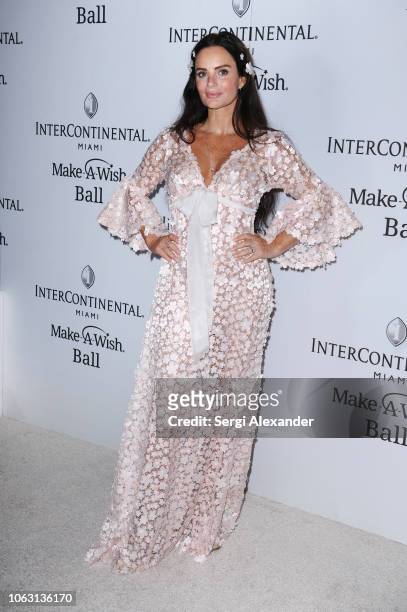 Gabrielle Anwar attends the 24th Annual InterContinental Miami Make-A-Wish® Ball at InterContinental hotel on November 03, 2018 in Miami, Florida.