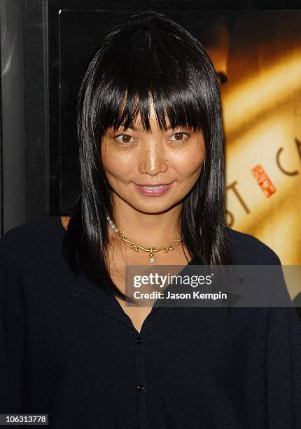 Model Irina Pantaeva arrives at the premiere of "Lust, Caution" at the Landmark Sunshine Cinema on September 27, 2007 in New York City.