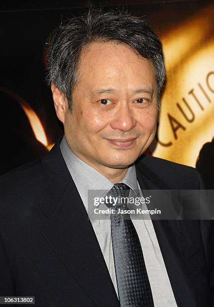 Director Ang Lee arrives at the premiere of "Lust, Caution" at the Landmark Sunshine Cinema on September 27, 2007 in New York City.