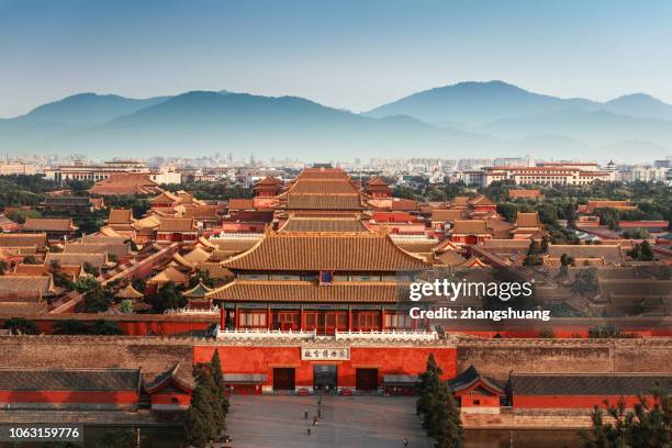 the forbidden city, beijing - cidade proibida imagens e fotografias de stock