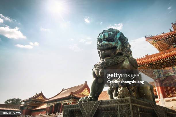 the forbidden city, beijing - cidade proibida imagens e fotografias de stock